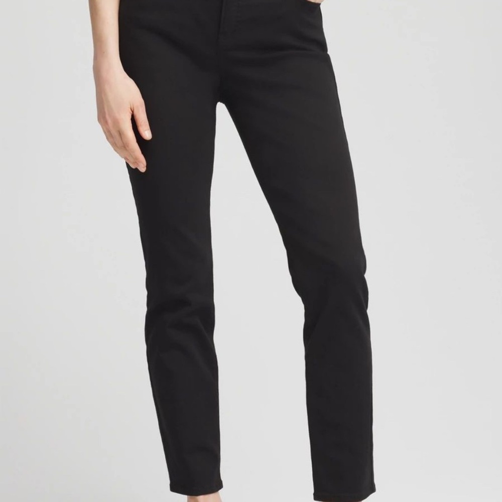 Chico's Black So Slimming Girlfriend Slim Leg Jeans Size 4
